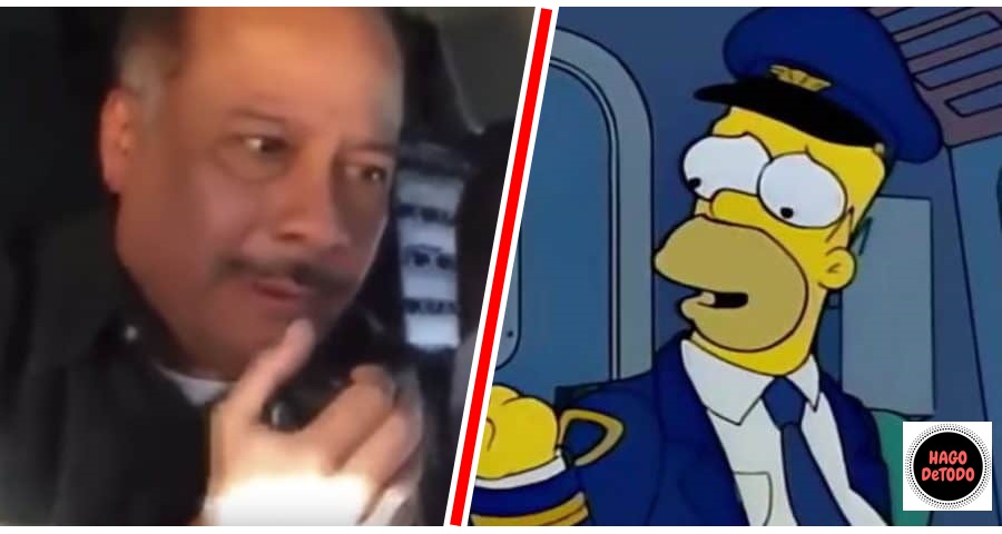 Homero Simpson saluda por sorpresa a pasajeros durante vuelo