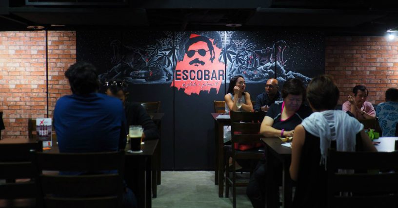 Restaurante en Singapur llamado Escobar
